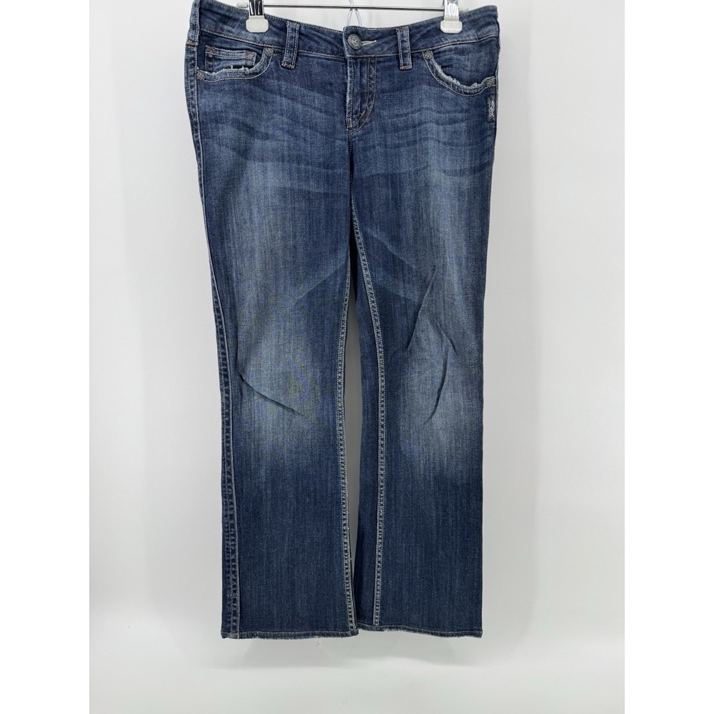 Silver Jeans Frances "18" Bootcut‎ Stretch Dark Blue Plus Size 30/33 Women's